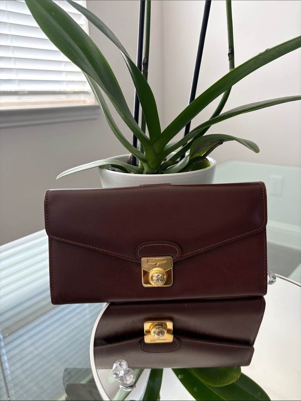 Salvatore Ferragamo Leather Envelope Wallet